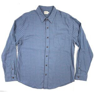 Faherty Shirt Mens Shirt Size XL Blue Long Sleeve Button Up Pocket Flannel